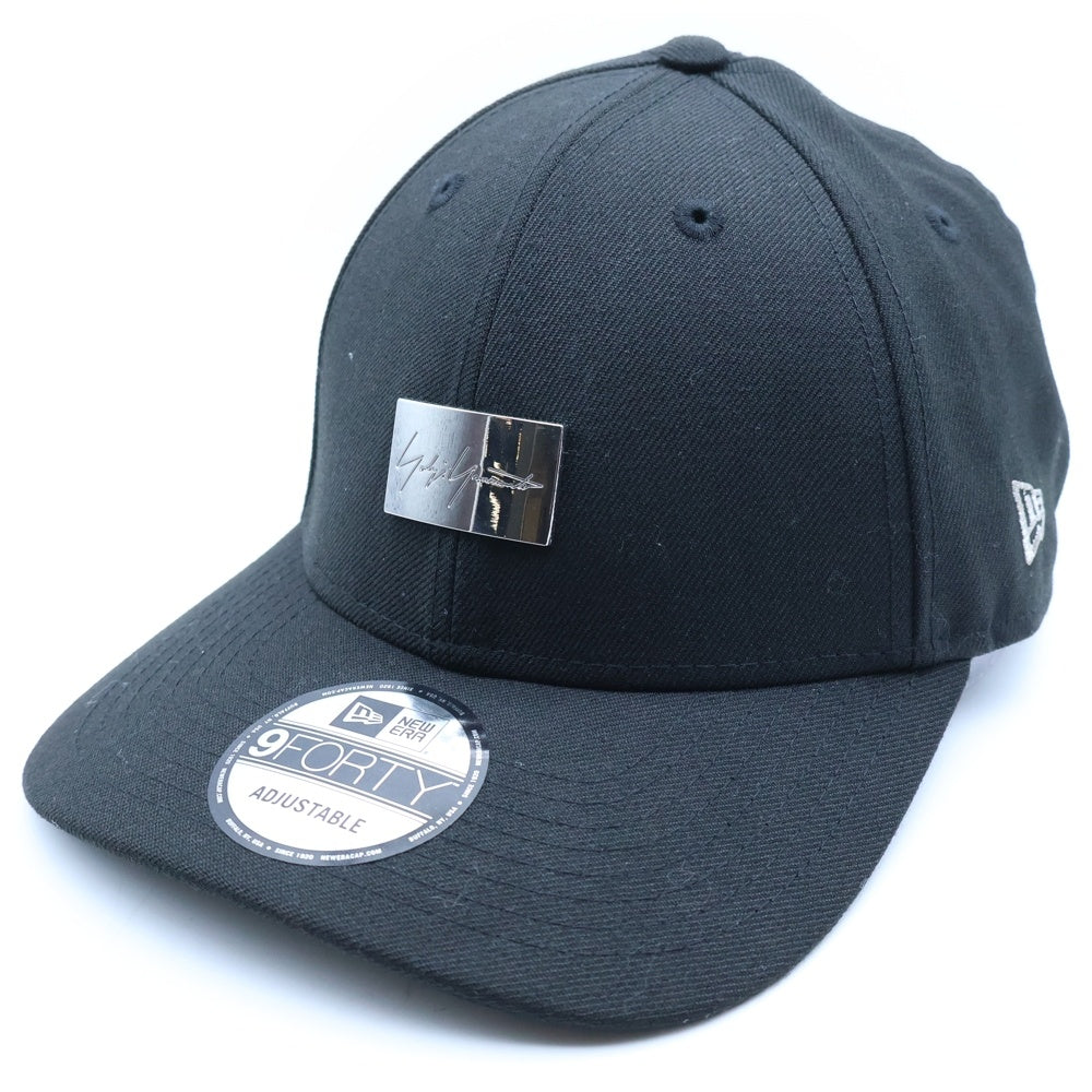 NEW ERA(ニューエラ) ×YOHJI YAMAMOTO ヨウジヤマモト メタルロゴプレート ベースボールキャップ 帽子 ブラック