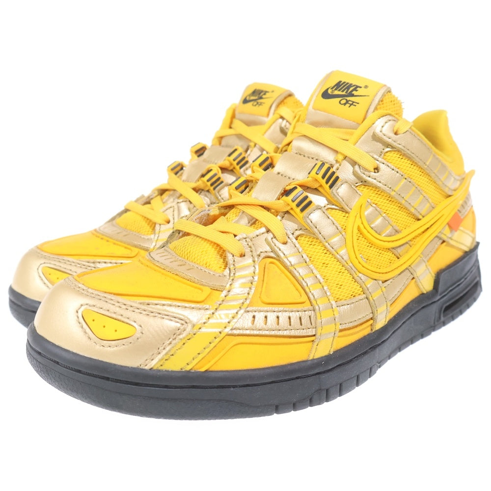 NIKE(ナイキ) ×OFF-WHITE AIR RUBBER DUNK LOW UNIVERSITY GOLD CU6015-700 オフホワイト ラバーダンク ローカットスニーカー イエロー US9/27cm