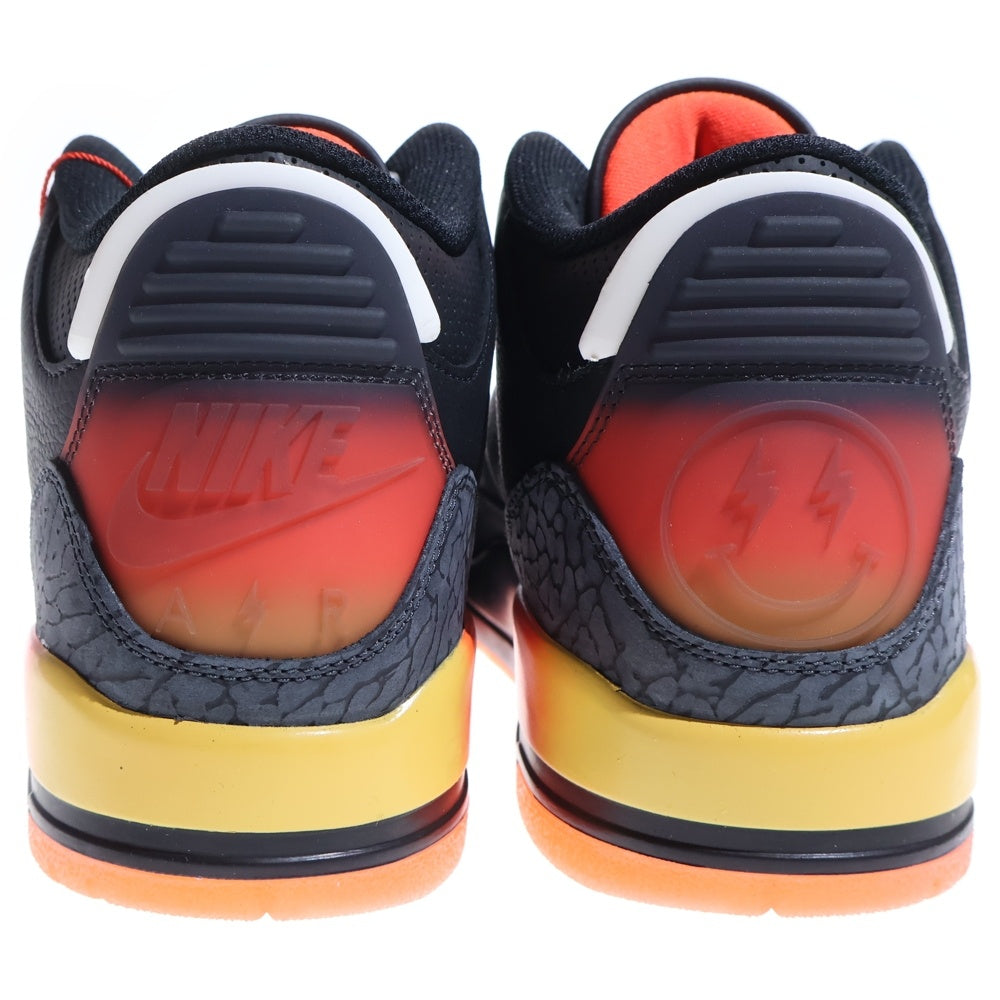 NIKE(ナイキ) ×J BALVIN AIR JORDAN 3 RETRO SP RIO FN0344-001 Jバルヴィン エアジョーダン3 レトロ ハイカットスニーカー ブラック