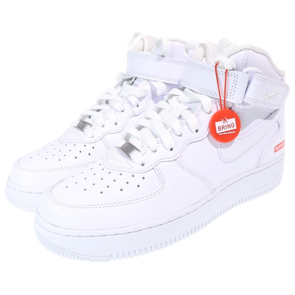 SUPREME(シュプリーム) AIR FORCE 1 MID エアフォースワン ミッドカットスニーカー ホワイト US7.5/25.5cm FZ8784-001