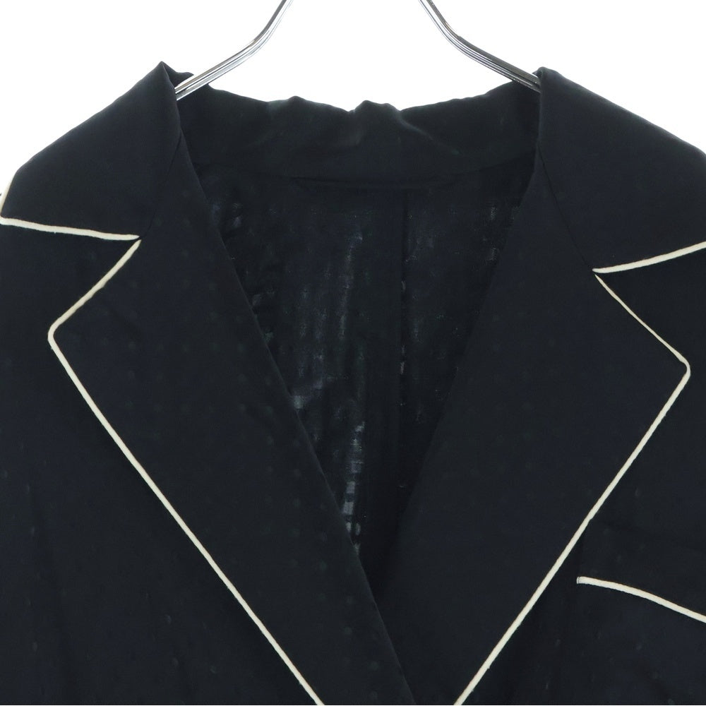 DRIES VAN NOTEN(ドリスヴァンノッテン) 18AW ドット ダブルブレストチェスターコート ブラック レディース