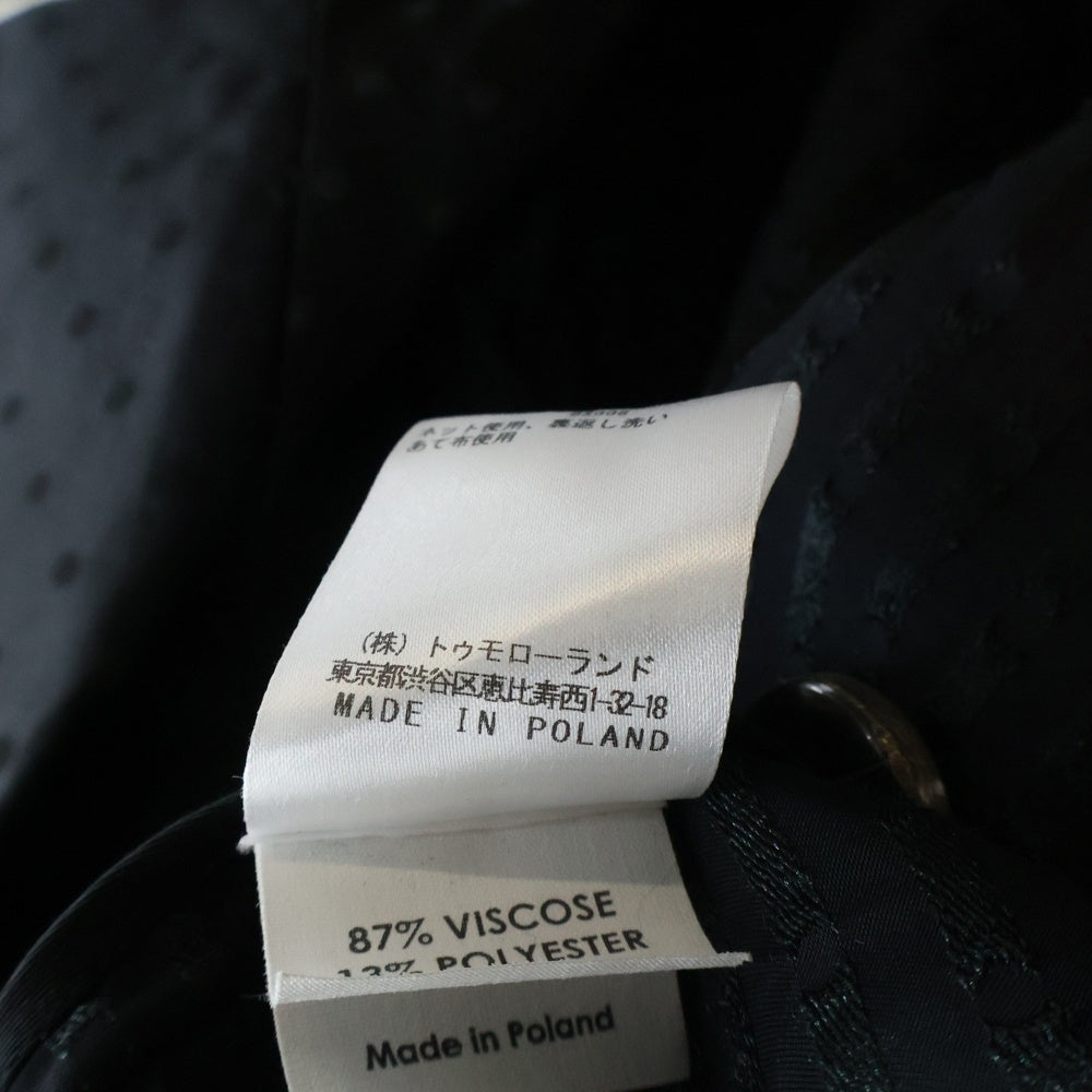DRIES VAN NOTEN(ドリスヴァンノッテン) 18AW ドット ダブルブレストチェスターコート ブラック レディース