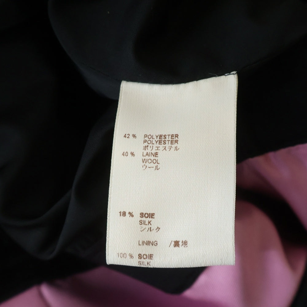 LOUIS VUITTON(ルイヴィトン) 襟ファー ナイロン切替 ジップアップコート ブラック レディース