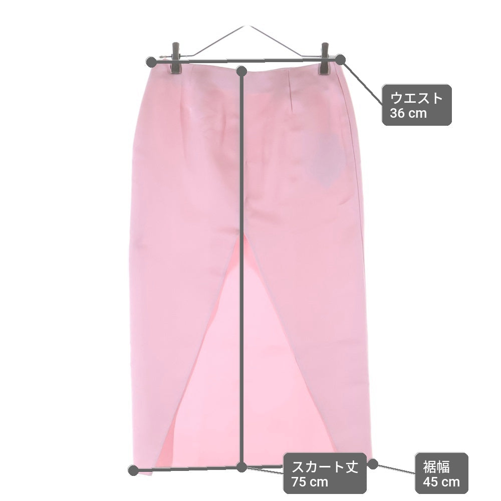 PRADA(プラダ) スリットデザイン ウールタイトスカート ピンク P198TG レディース