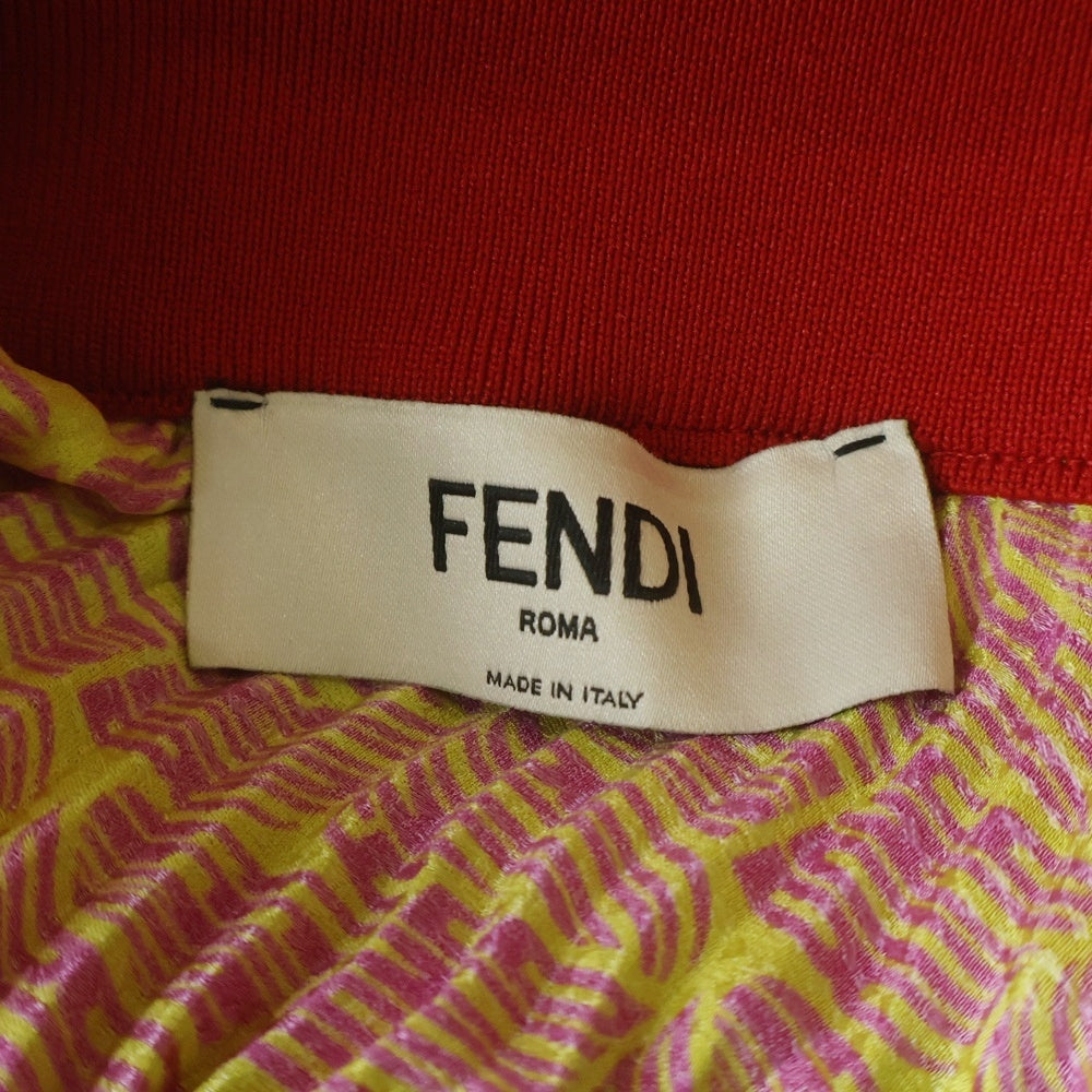 FENDI(フェンディ) ウエストリブ プリーツ ロングスカート マルチ レディース