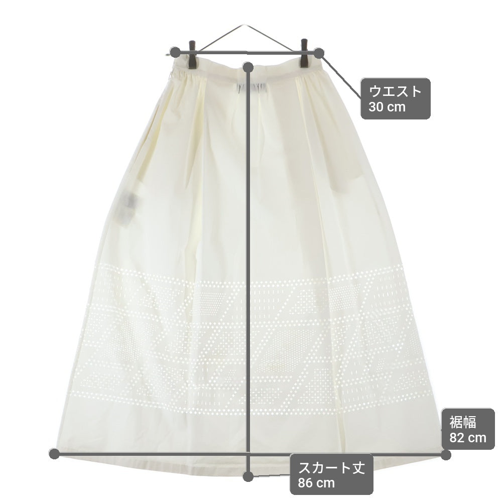 FENDI(フェンディ) コットン レーススカート ホワイト レディース FQ6563