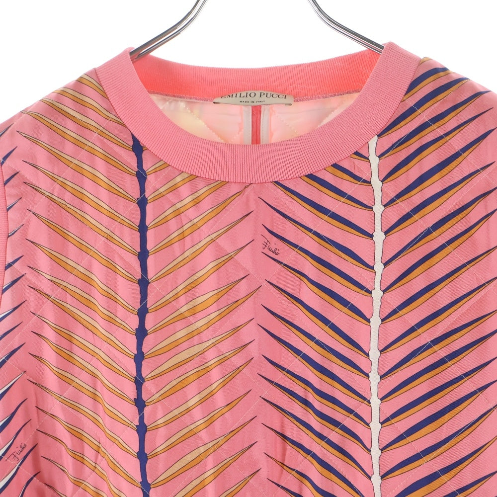 EMILIO PUCCI(エミリオプッチ) レーヨン切り替え 総柄ベスト ピンク レディース