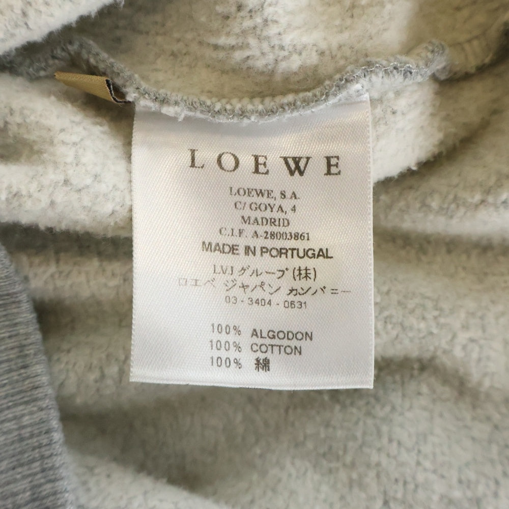 LOEWE(ロエベ) フロントアナグラム ロゴクルーネックスウェットトレーナー グレー レディース