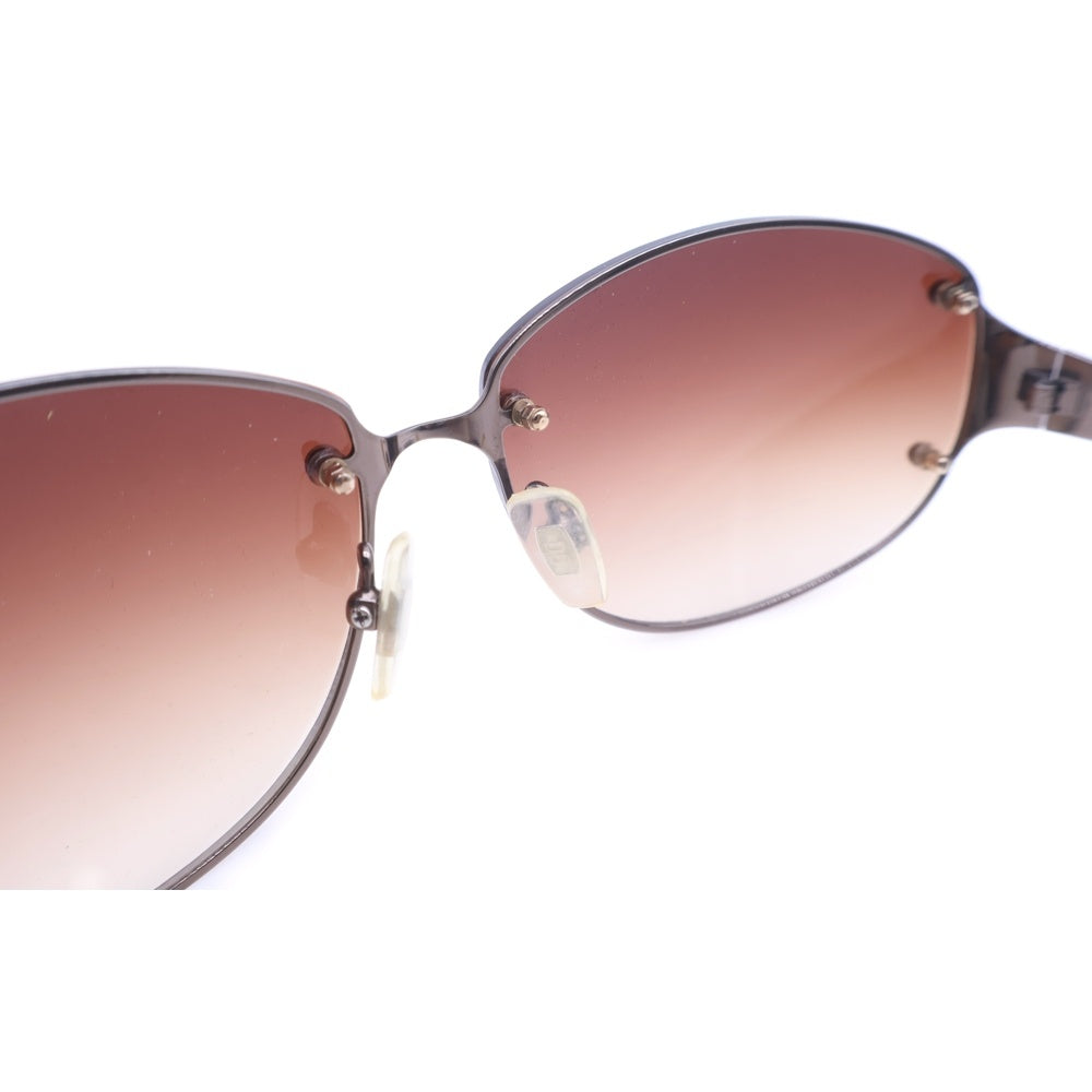 DOLCE & GABBANA(ドルチェアンドガッバーナ) メタルロゴフレーム リムレス サングラス ブラウン
