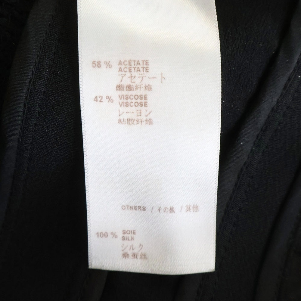 LOUIS VUITTON(ルイヴィトン) バイアスデザイン ショートスリーブシルクワンピース ブラウン レディース