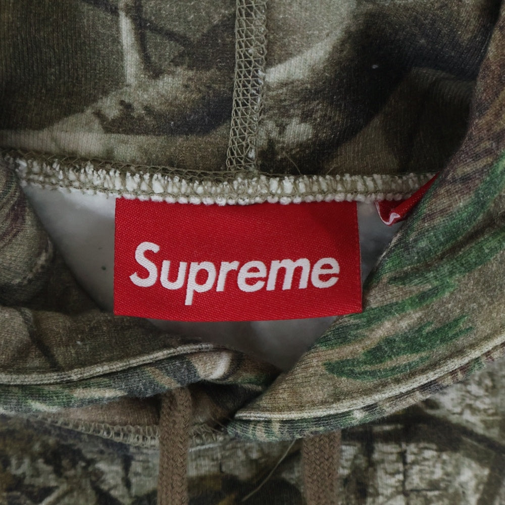 SUPREME(シュプリーム) 25AW Box Logo Hooded Sweatshirt Realtree AP Camo ボックス ロゴ 刺繍 リアルツリー カモフラ総柄 プルオーバースウェットパーカー フーディー ブラウン