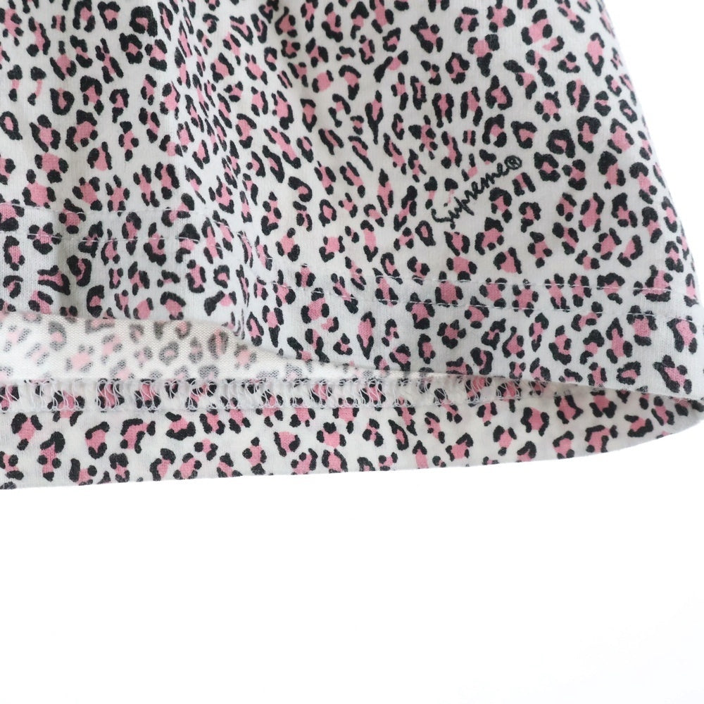 SUPREME(シュプリーム) 22SS Small Box Tee Pink Leopard スモール ボックス ロゴ半袖Tシャツ レオパード柄 ホワイト/ピンク