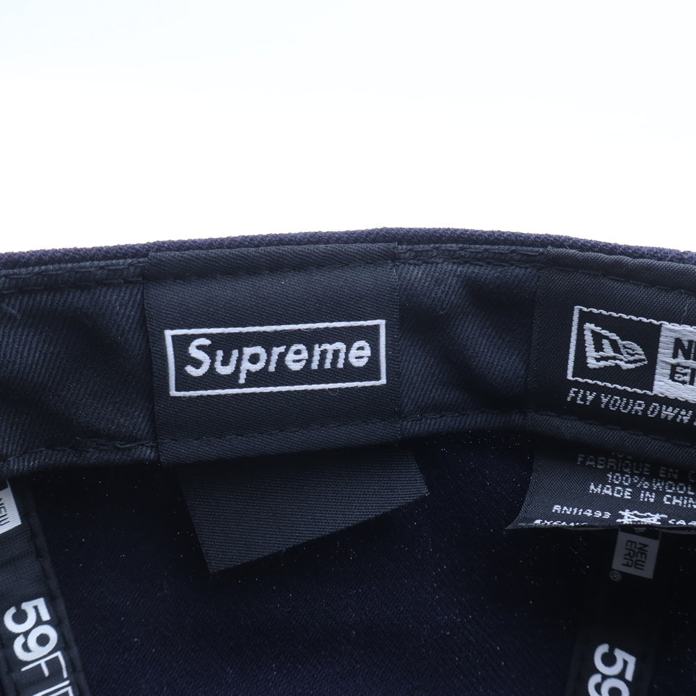 SUPREME(シュプリーム) Metallic Box Logo メタリックロゴ ベースボールキャップ 帽子 ネイビー
