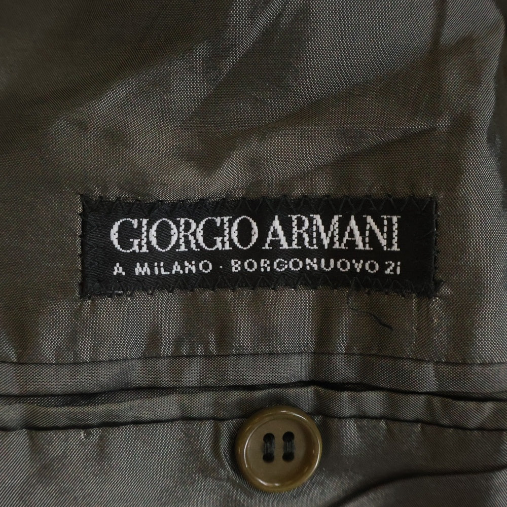 GIORGIO ARMANI(ジョルジオアルマーニ) セットアップスーツ 総柄 テーラードジャケット スラックスパンツ ブラウン