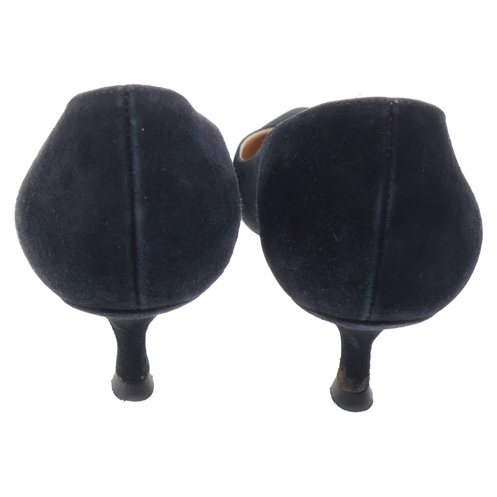 Sergio Rossi(セルジオロッシ) スエードレザー ヒール パンプス シューズ ブラック レディース