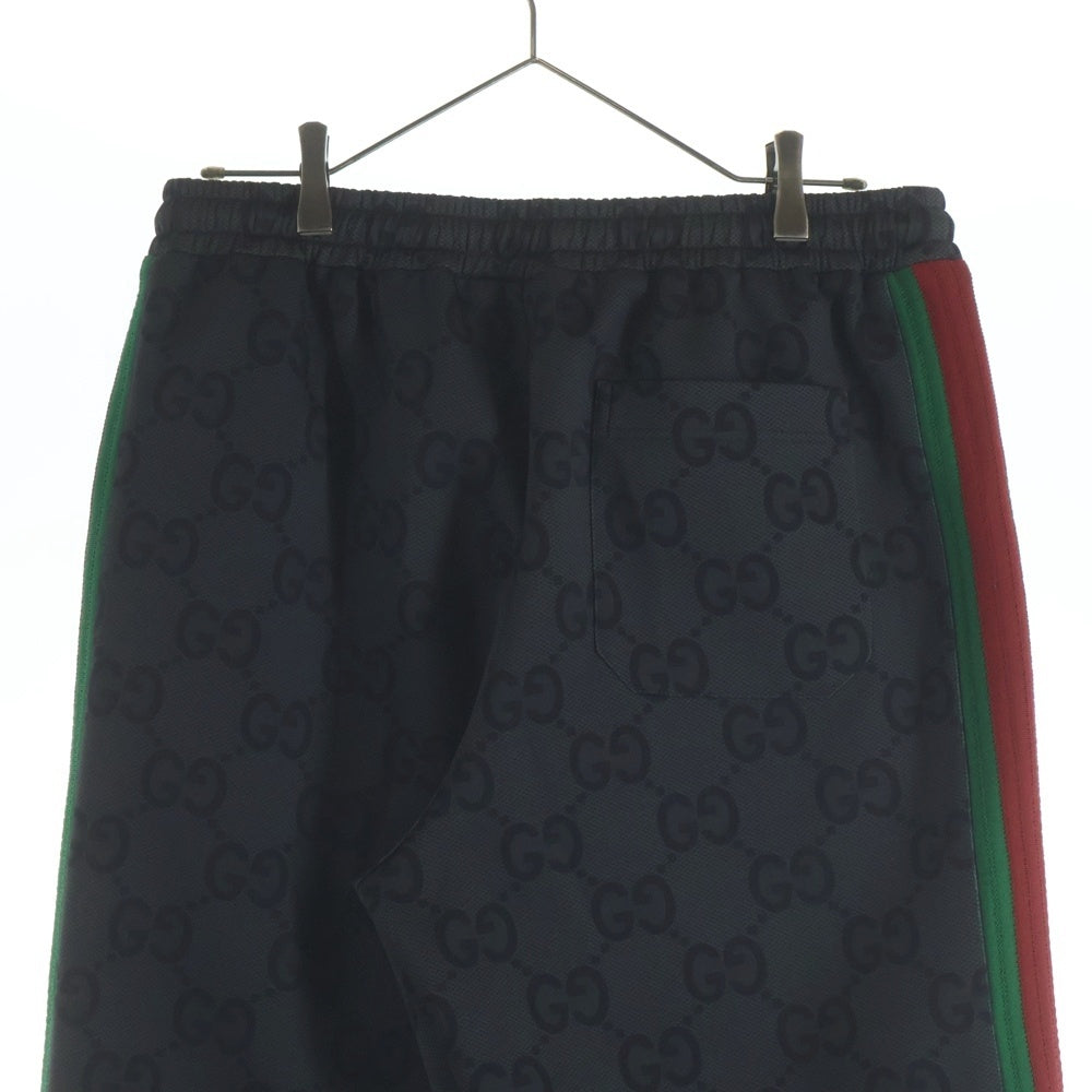 GUCCI(グッチ) GG総柄 サイドライン スウェット トラック ジョガーパンツ ブラック 715192