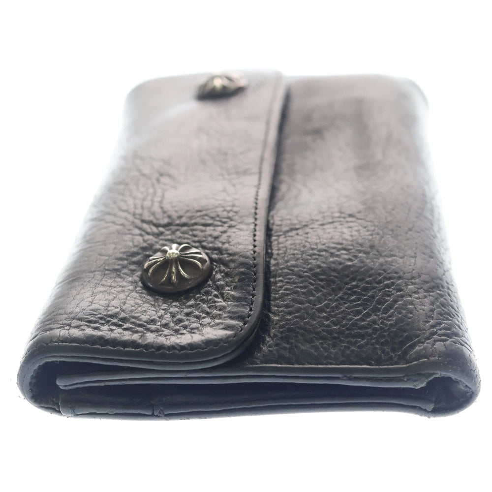 CHROME HEARTS(クロムハーツ) WAVE ウェーブ レザーウォレット 財布 ブラック BCA375
