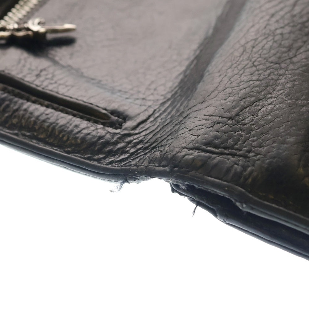 CHROME HEARTS(クロムハーツ) WAVE ウェーブ レザーウォレット 財布 ブラック BCA375
