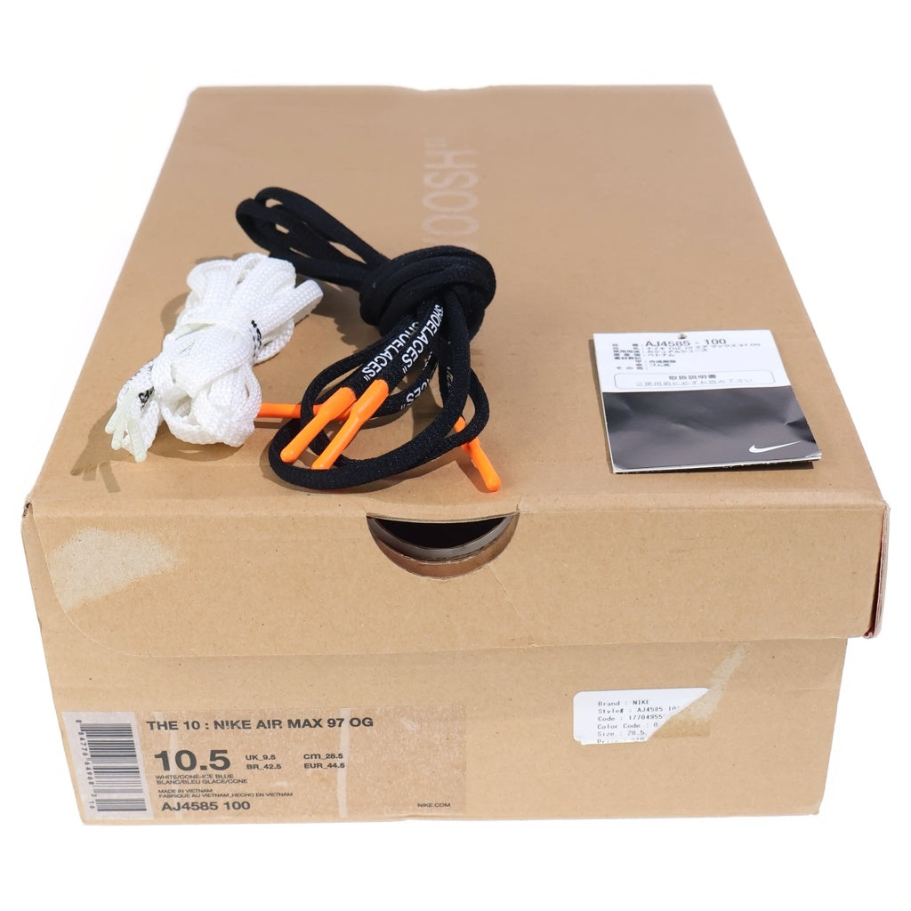 NIKE(ナイキ) ×Off-White AIR MAX 97 THE TEN オフホワイト エアマックス ザテン ローカットスニーカー アイボリー US10.5/28.5cm AJ4585-100