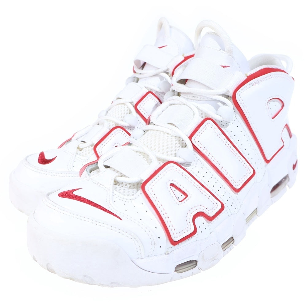 NIKE(ナイキ) AIR MORE UPTEMPO WHITE/VARSITY RED 921948-102 エアモアアップテンポ ハイカットスニーカー ホワイト