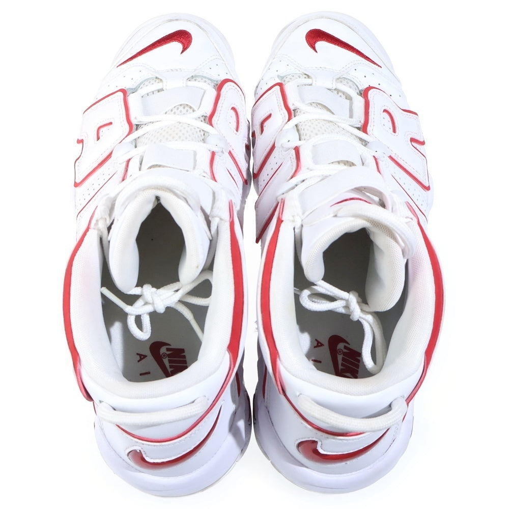 NIKE(ナイキ) AIR MORE UPTEMPO WHITE/VARSITY RED 921948-102 エアモアアップテンポ ハイカットスニーカー ホワイト