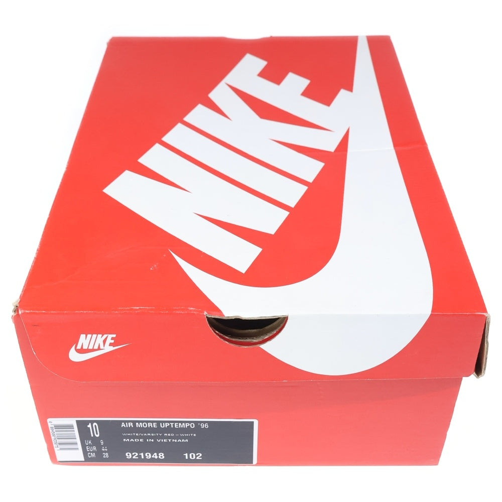 NIKE(ナイキ) AIR MORE UPTEMPO WHITE/VARSITY RED 921948-102 エアモアアップテンポ ハイカットスニーカー ホワイト