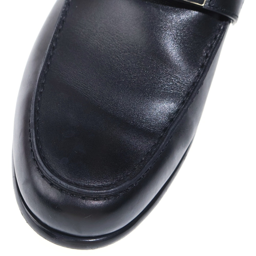 HERMES(エルメス) ケリーバックル ローカットシューズ ローファー シルバー金具 ブラック