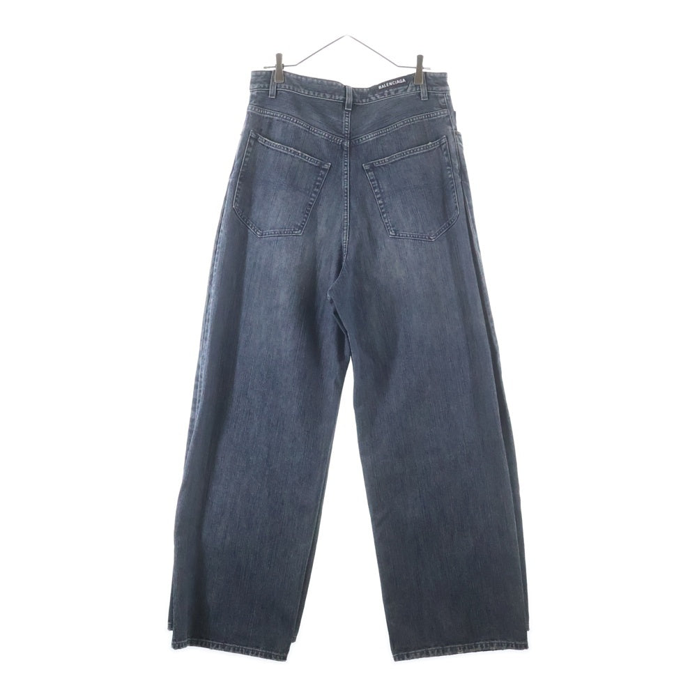 BALENCIAGA(バレンシアガ) ダブルフロント ワイドレッグジーンズ デニムパンツ インディゴ 767979