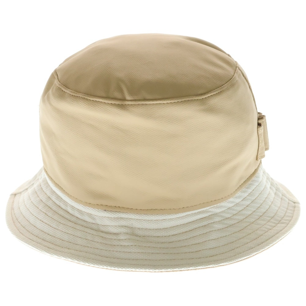 Christian Dior(クリスチャンディオール) ロゴ刺繍 キャンバス バケットハット ベージュ レディース