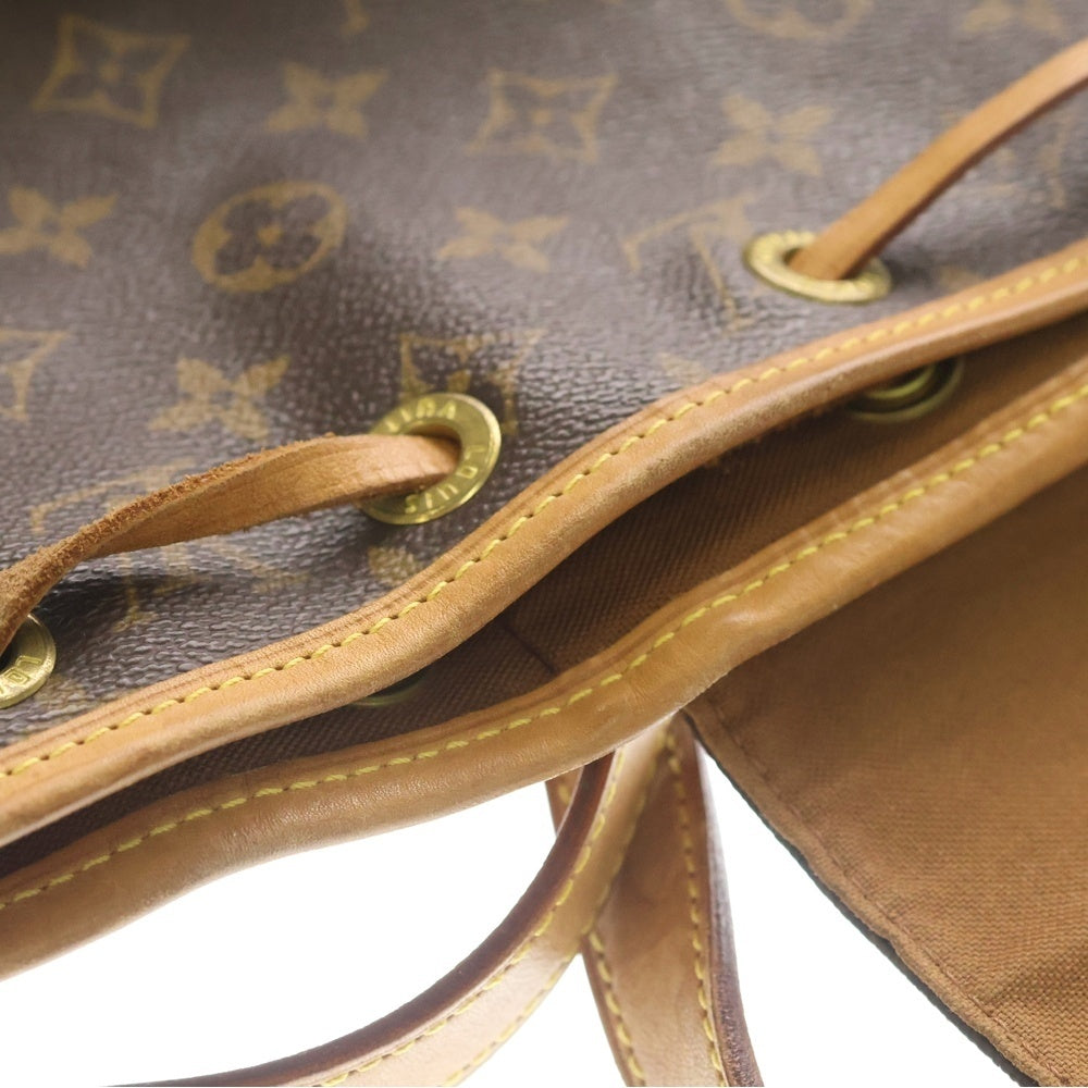 LOUIS VUITTON(ルイヴィトン) モノグラム モンスリPM リュックサック バックパック ショルダーバッグ ブラウン レザー×PVC M51137 ゴールド金具 レディース