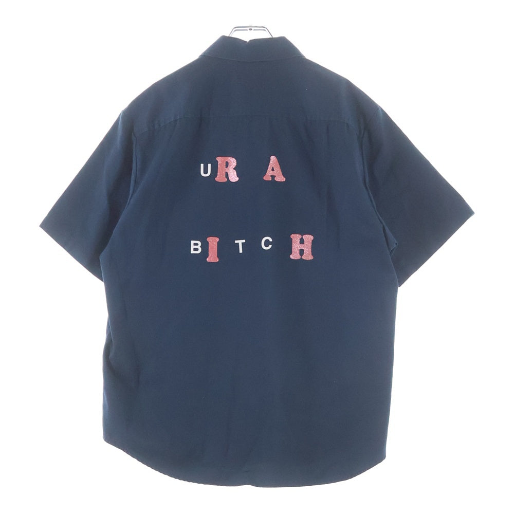 SUPREME(シュプリーム) 25SS BITCH S/S Work Shirt ワッペンロゴ 半袖シャツ ネイビー