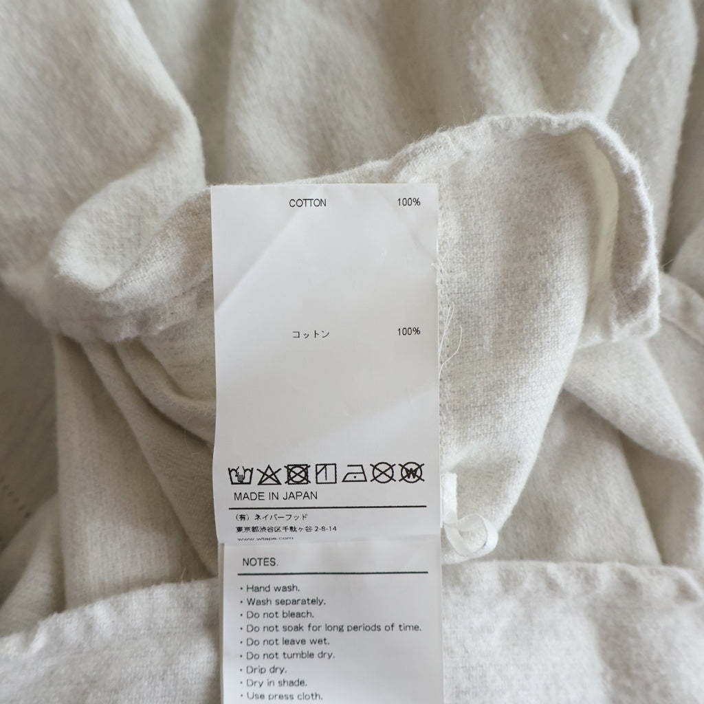 WTAPS(ダブルタップス) 22SS LEAGUE/SS/COTTON.FLANNEL リーグ ワッペンロゴ ベースボール 半袖 シャツ ライトグレー 221TQDT-SHM06
