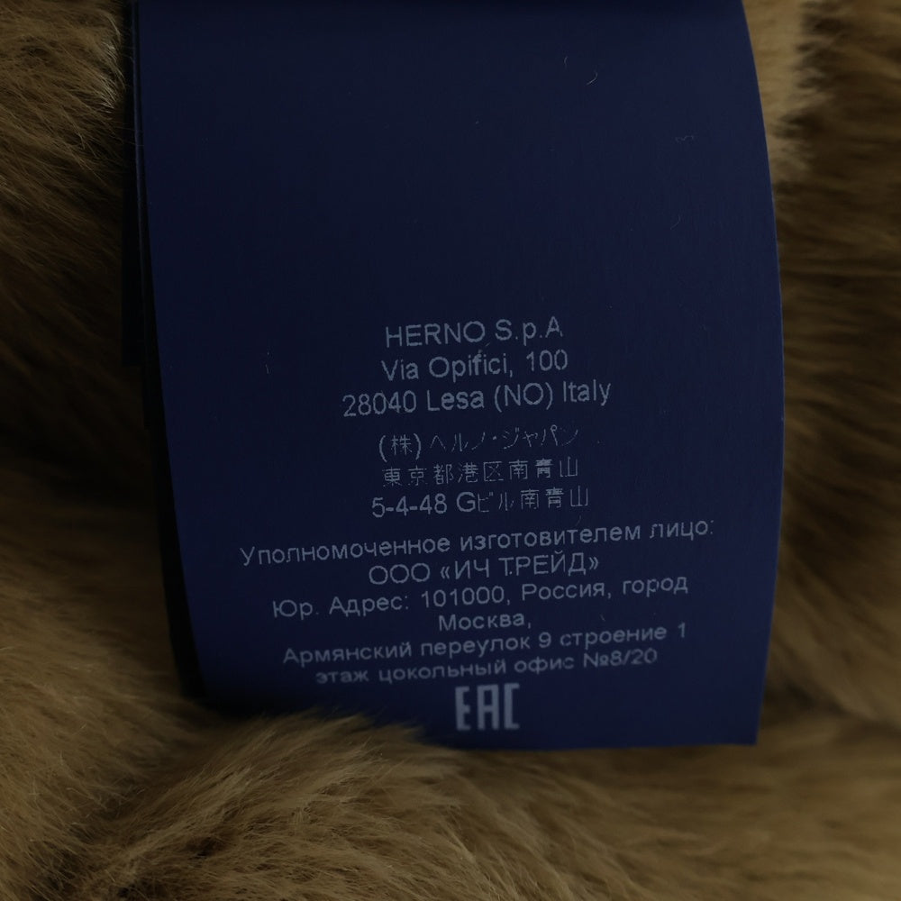 HERNO(ヘルノ) エコファー ジップアップ ダウンジャケット ベージュ レディース PI1166D-12354-2155