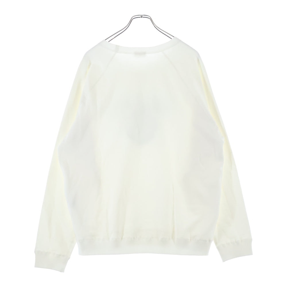 CELINE(セリーヌ) 25SS Logo Crewneck Sweat フロッキーロゴ クルーネックスウェットトレーナー ホワイト RY07E670Q レディース