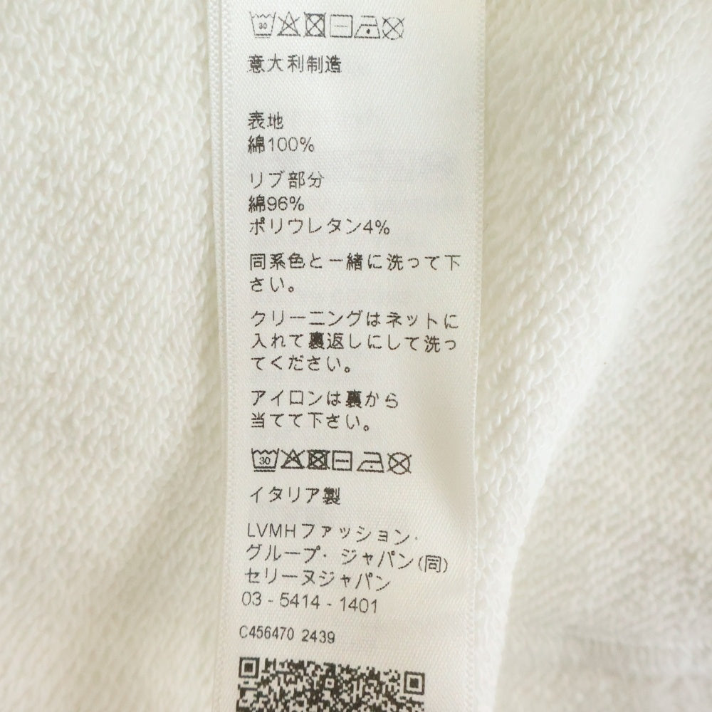 CELINE(セリーヌ) 25SS Logo Crewneck Sweat フロッキーロゴ クルーネックスウェットトレーナー ホワイト RY07E670Q レディース