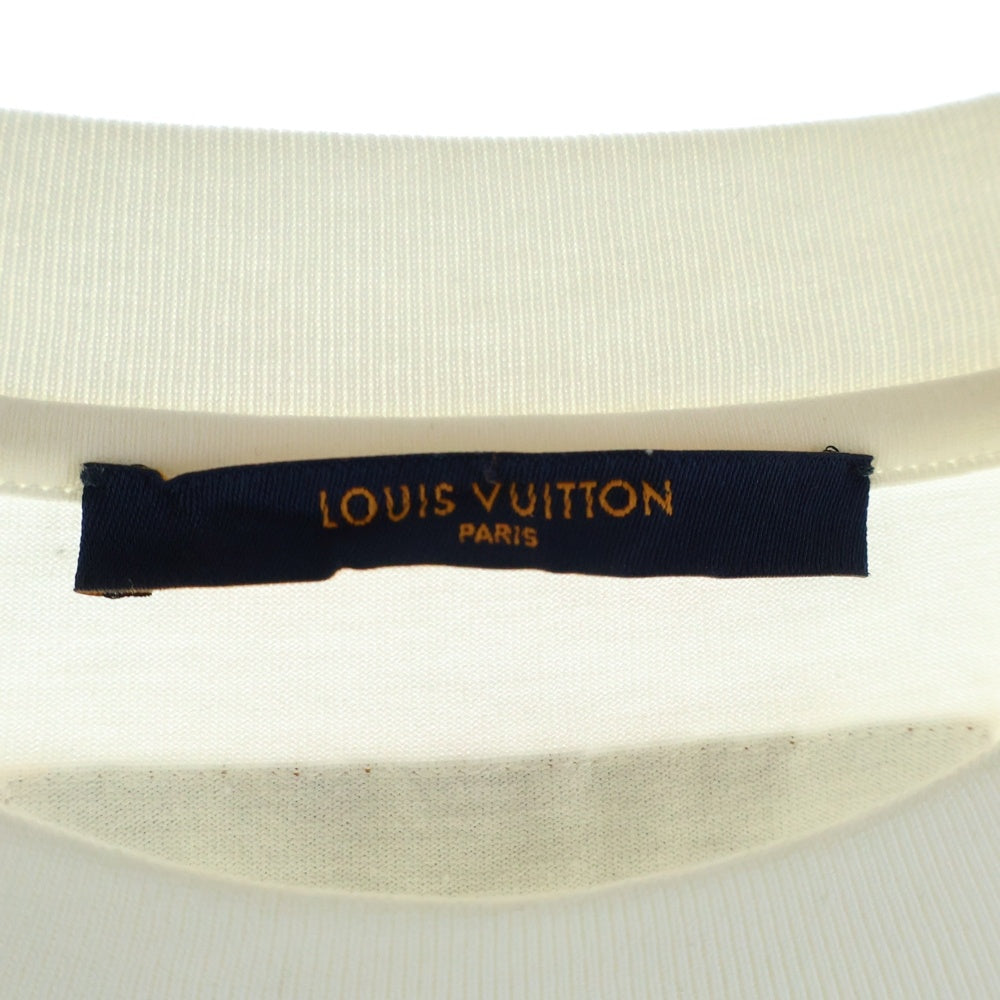 LOUIS VUITTON(ルイヴィトン) 22AW LVデボス エンボスロゴ クルーネック 半袖Tシャツ カットソー ホワイト RM222Q DT3 HNY55W レディース