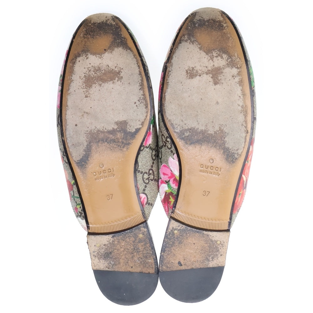 GUCCI(グッチ) GGブルーム プリンスタウン ホースビット フラットシューズ ミュール ベージュ/ピンク レディース 432772