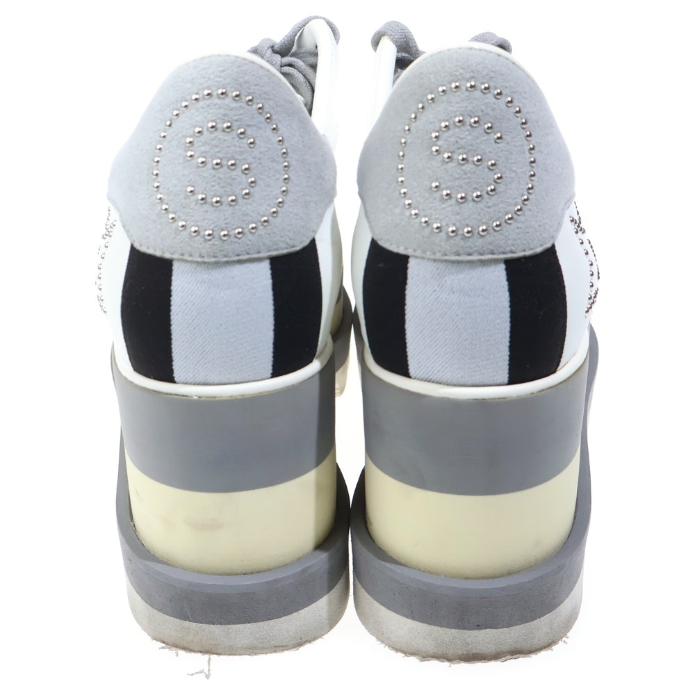 STELLA McCARTNEY(ステラマッカートニー) エリス スタースタッズ 厚底 レザー レースアップ ローカットシューズ スニーカー ホワイト レディース