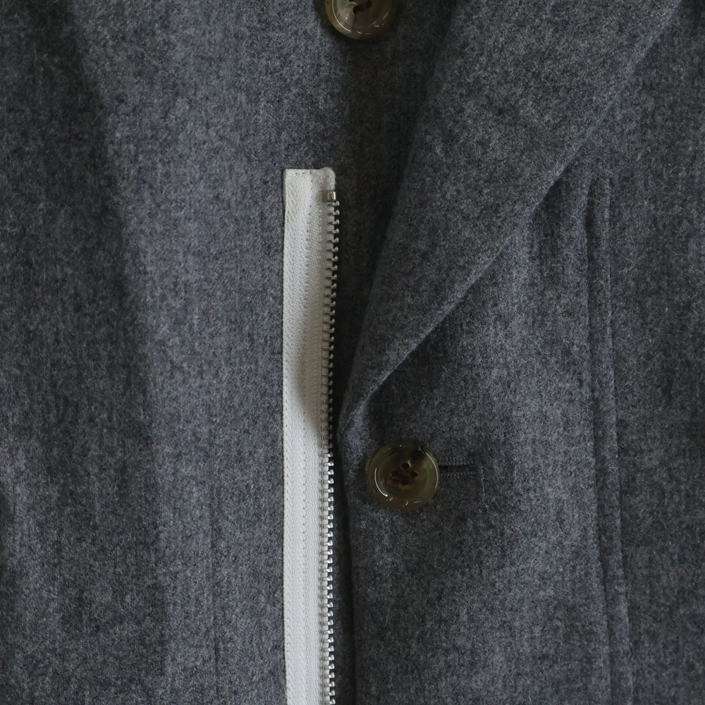 COMME des GARCONS(コムデギャルソン) 4AW ウール ZIP ダブルブレスト テーラードジャケット グレー PN-J048