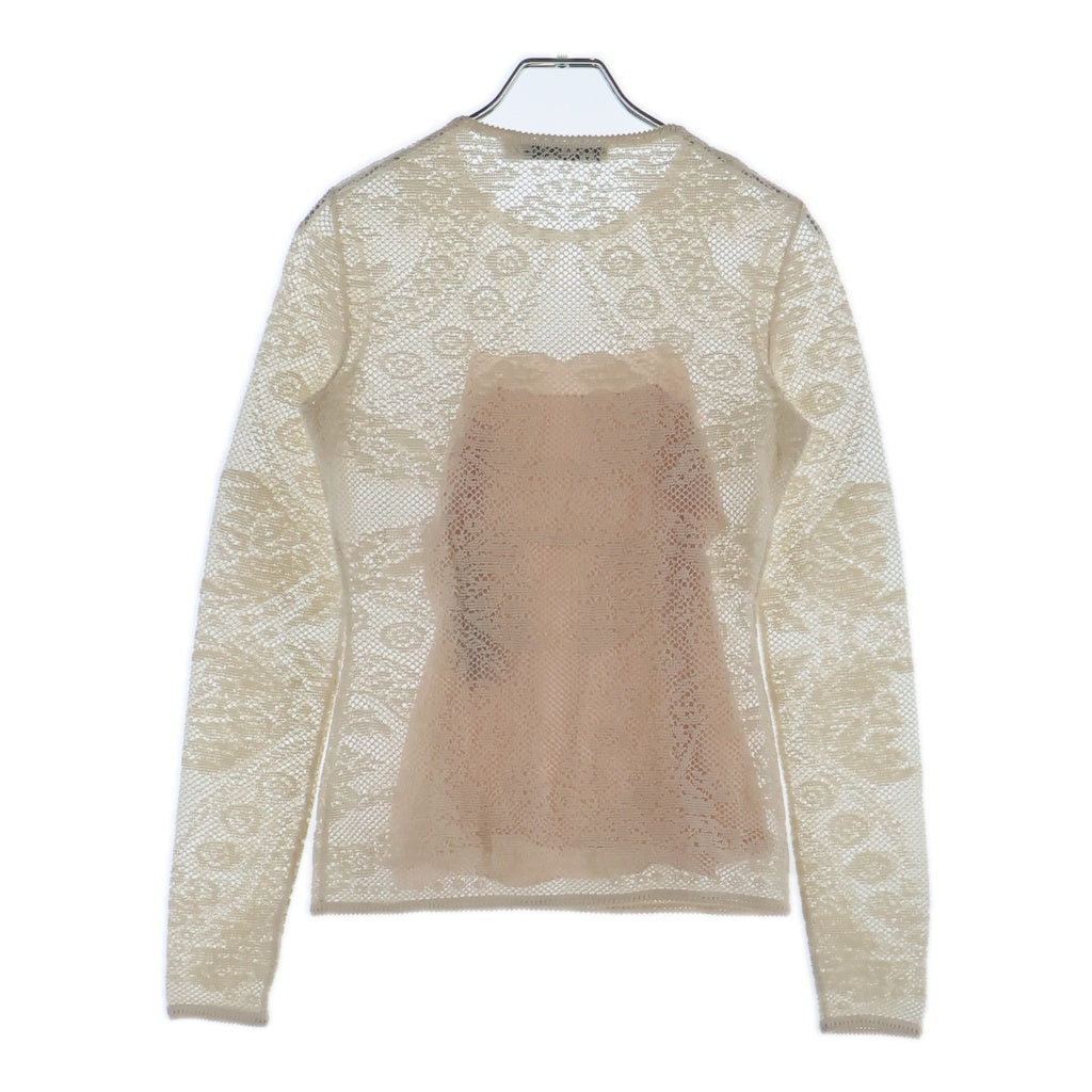 Christian Dior(クリスチャンディオール) ニットソー クロシェニット アイボリー レース 5E24561AM539 レディース