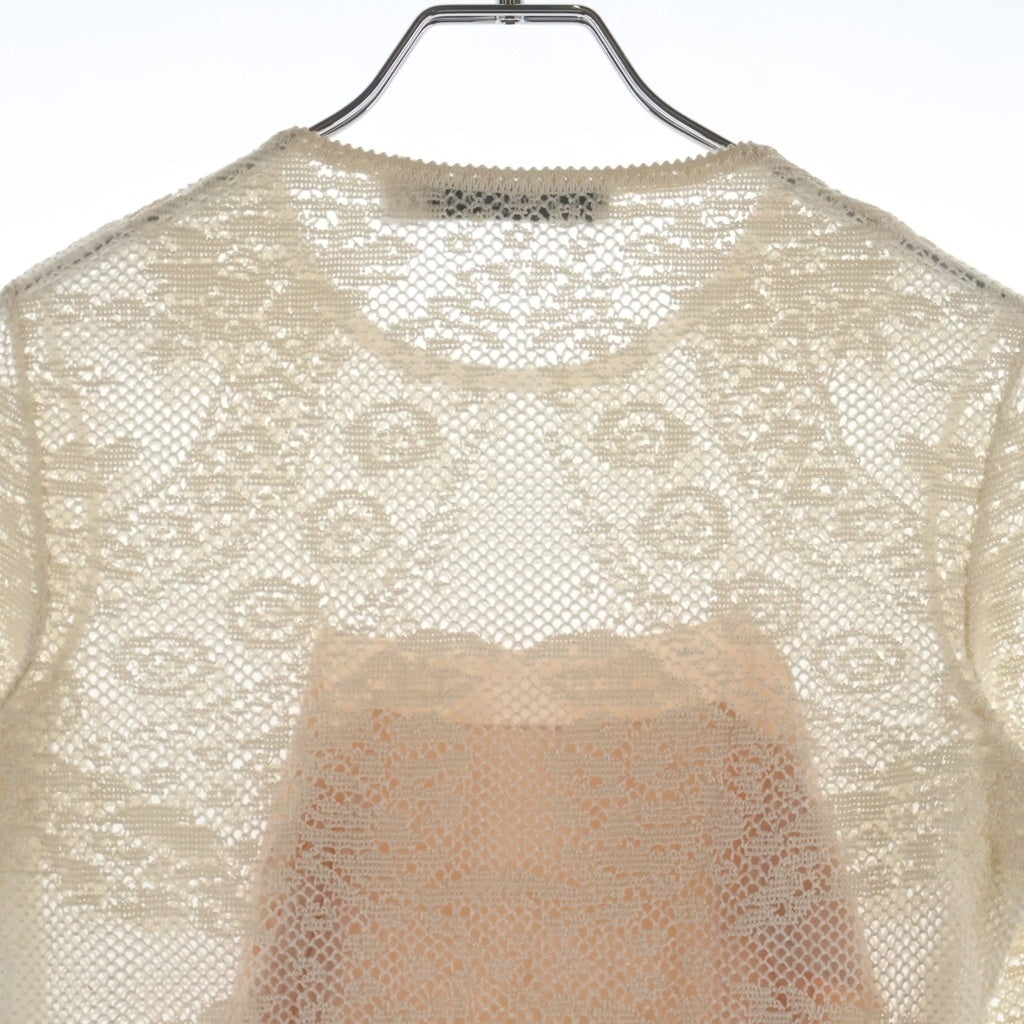 Christian Dior(クリスチャンディオール) ニットソー クロシェニット アイボリー レース 5E24561AM539 レディース