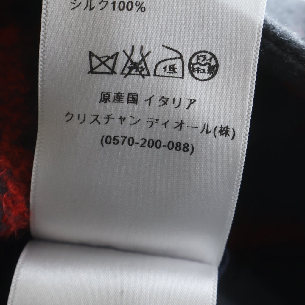 Christian Dior(クリスチャンディオール) セットアップ チェック モヘアジャケット セットアップ グレー×レッド レディース