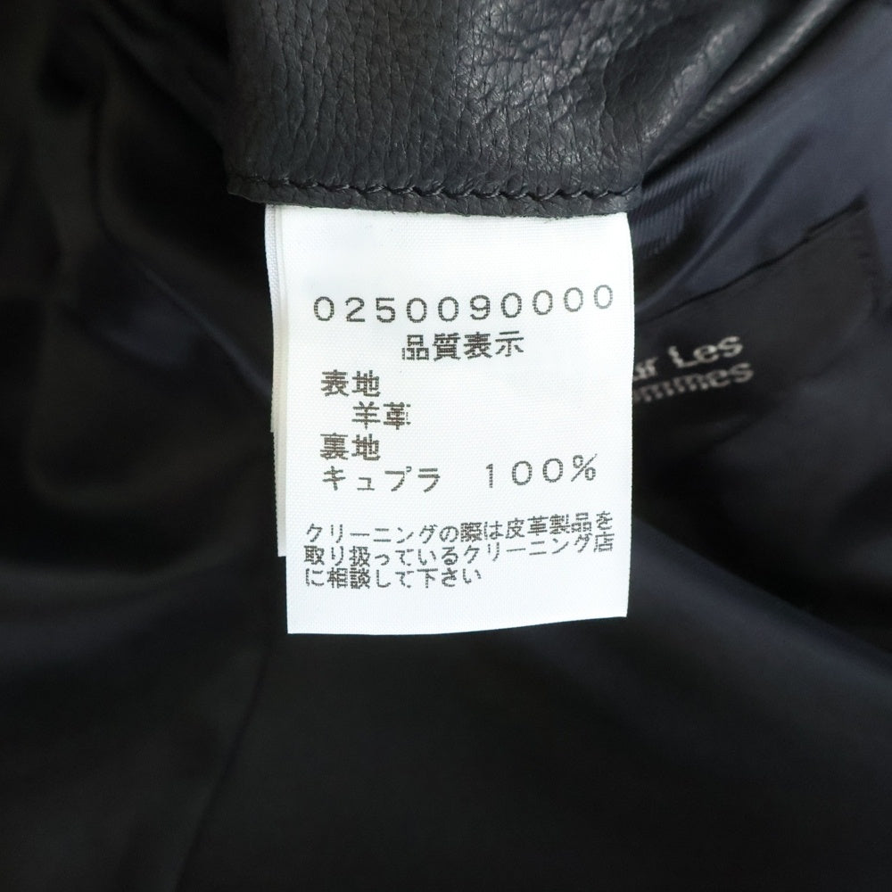 NO BRAND(ノーブランド) レザーテーラードジャケット ブラック