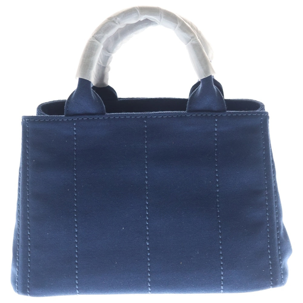 PRADA(プラダ) カナパ 2wayハンドバッグ ショルダーバッグ ネイビー キャンバス 1BG439 ゴールド金具 レディース