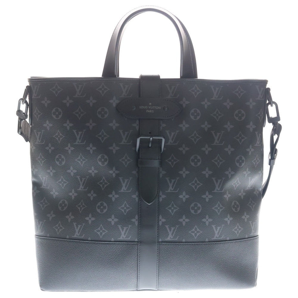 LOUIS VUITTON(ルイヴィトン) モノグラム エクリプス ソミュール・トートバッグ ハンドバッグ ショルダーバッグ ブラック レザー×PVC M45914 ブラック金具