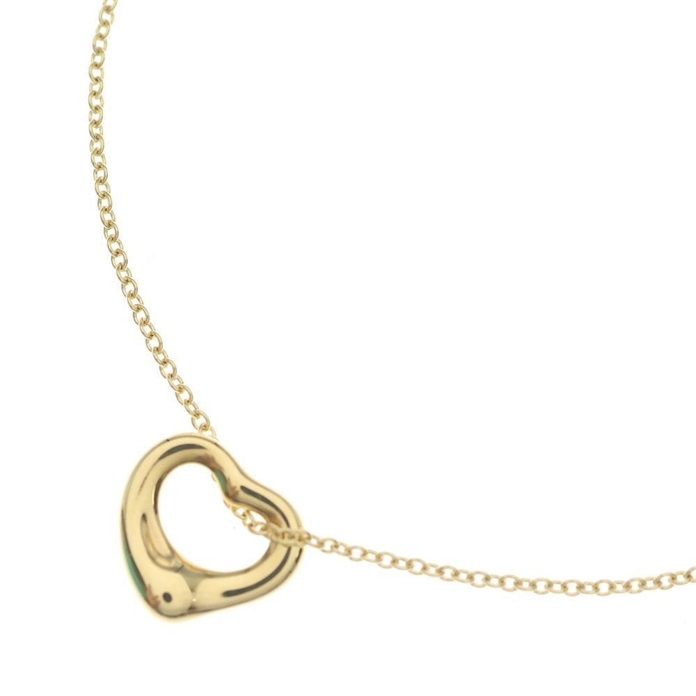 TIFFANY & Co.(ティファニー) オープンハート ネックレス ペンダント チェーン ゴールド Au750YG レディース