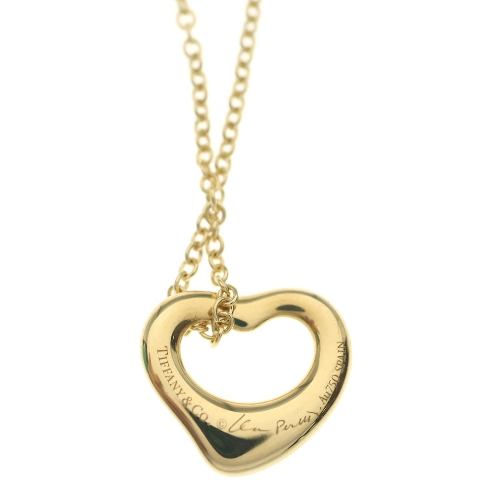 TIFFANY & Co.(ティファニー) オープンハート ネックレス ペンダント チェーン ゴールド Au750YG レディース