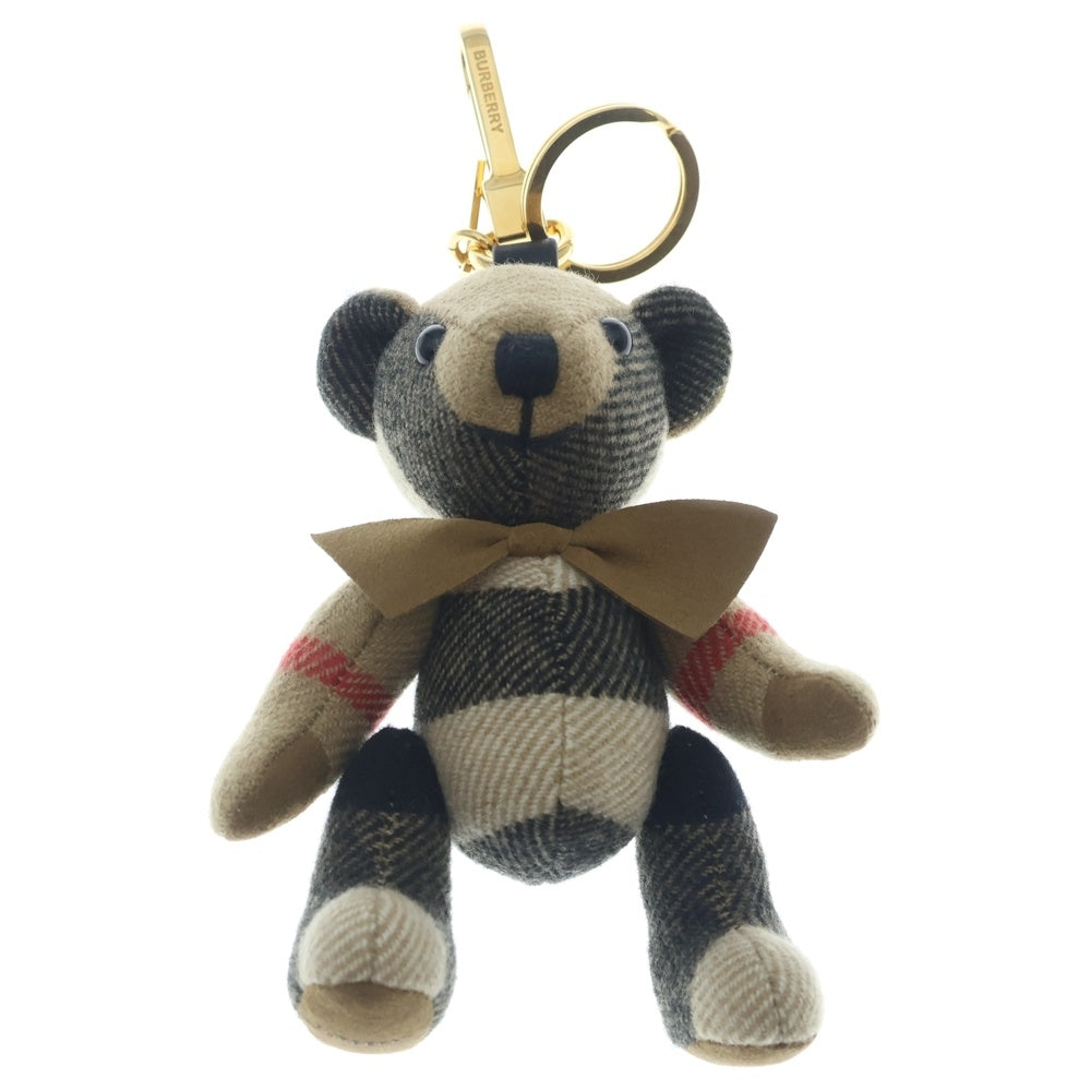 BURBERRY(バーバリー) トーマスベア テディベア ノバチェック総柄 バッグチャーム キーホルダー ベージュ レディース