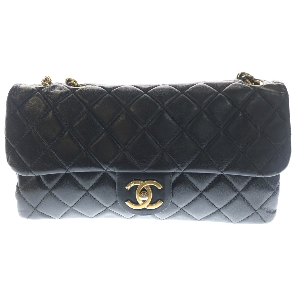 CHANEL(シャネル) マトラッセ チェーショルダーバッグ ブラック ラムスキン ショルダーバッグ ゴールド金具 スライドアジャスター レディース