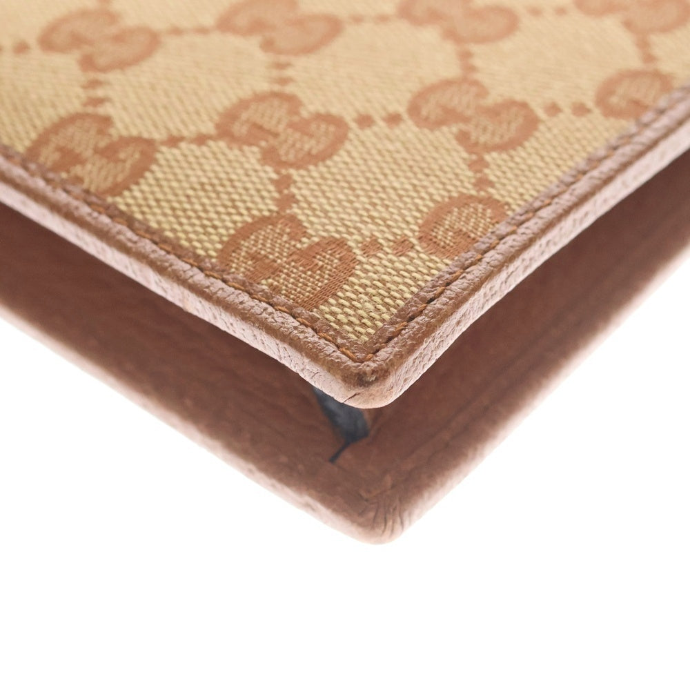 GUCCI(グッチ) GGキャンバス NY刺繍 クラッチ セカンドバッグ ゴールド金具 ベージュ 547796